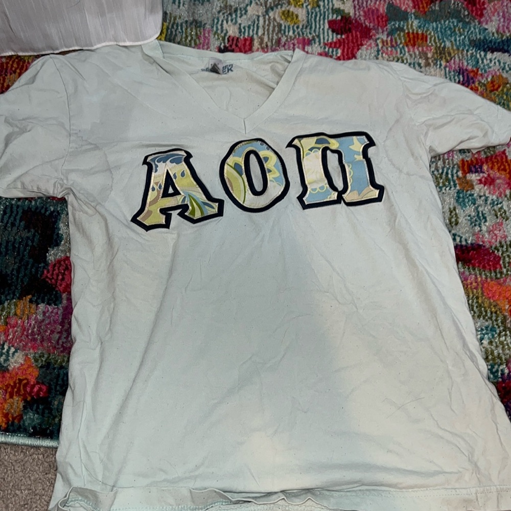 Alpha Omicron Pi stitch shirt